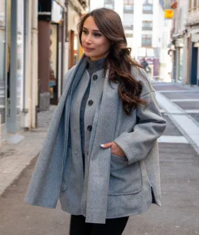 Manteau Alyssana avec écharpe